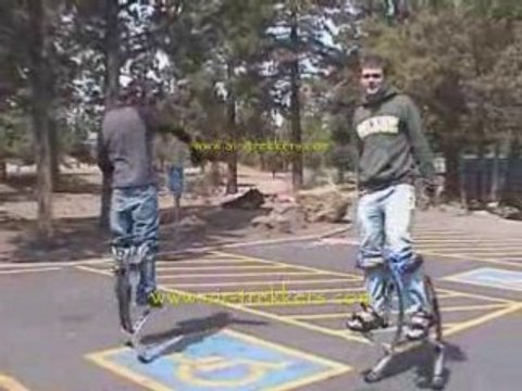 How to put on Jumping Stilts Air Trekkers