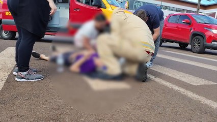 Idosa é atropelada por Amarok no Bairro Country