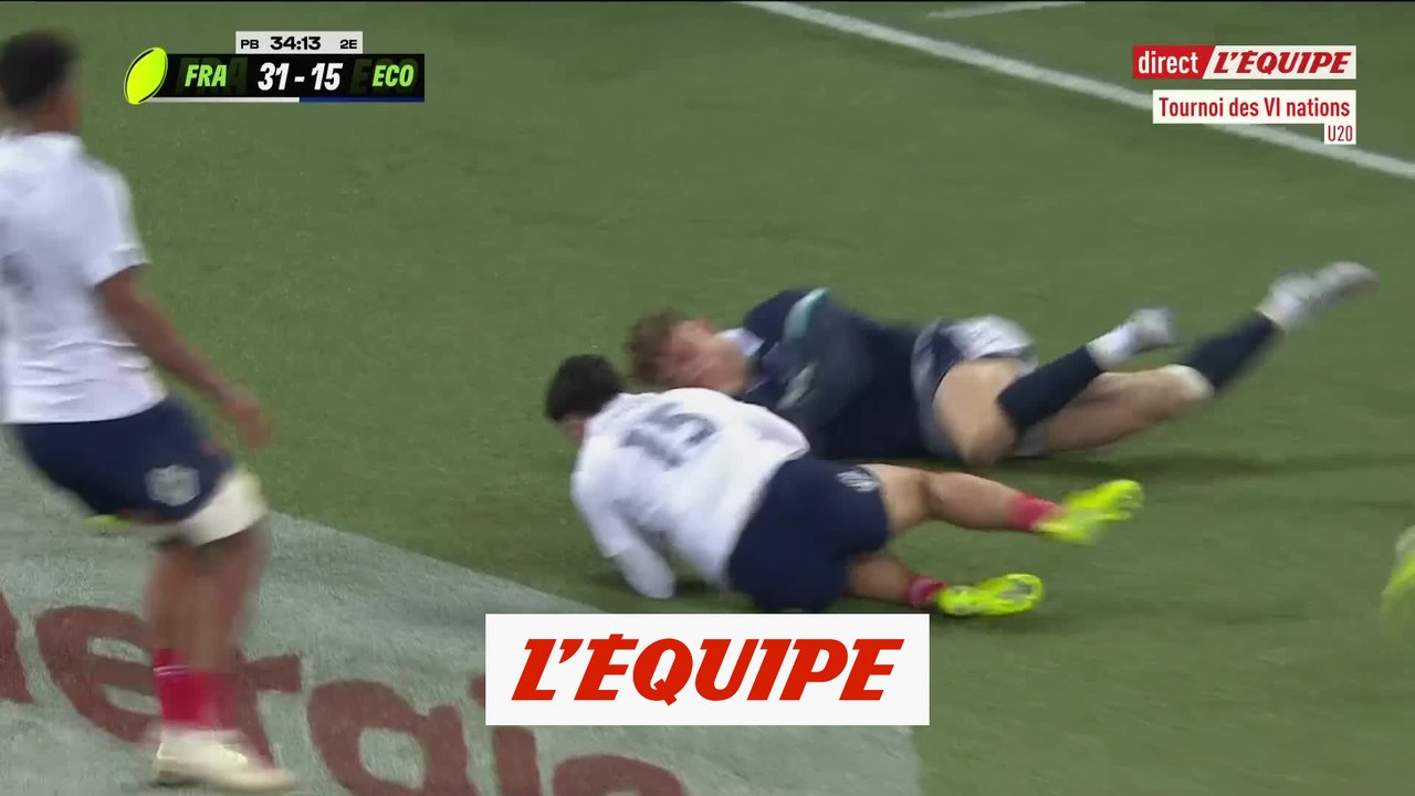 Le cinquième essai français face à l'Écosse - Rugby - Tournoi des 6 nations U20