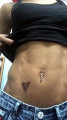 Sherin hot navel in jeans and black tank top