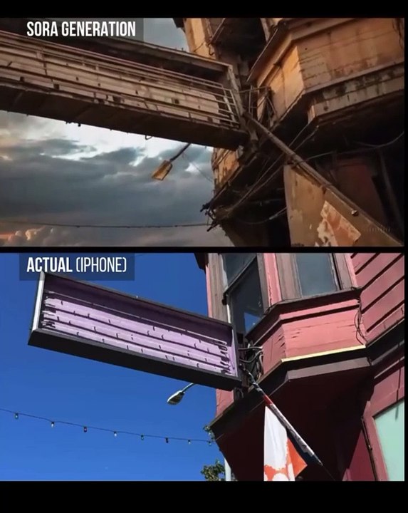 OpenAI's Sora transforms photos of San Francisco into a dystopian future.