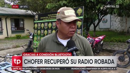 Gracias a la conexión de Bluetooth, un conductor pudo recuperar su radio robada