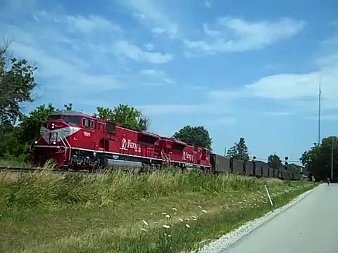 INRD 9009 and 9010 lead 801 wb through Duplainville 6_14_12