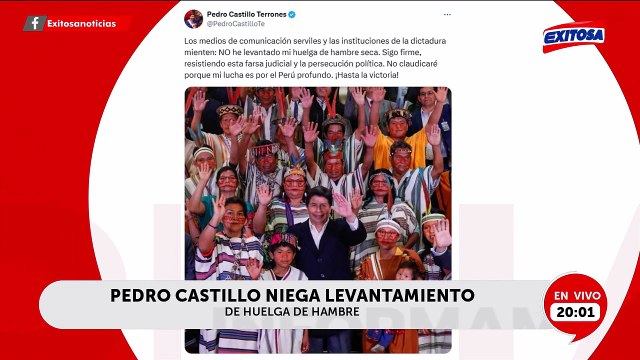 No está tomando ni agua : Abogado de Pedro Castillo confirma que expresidente continúa en huelga de hambre en Barbadillo