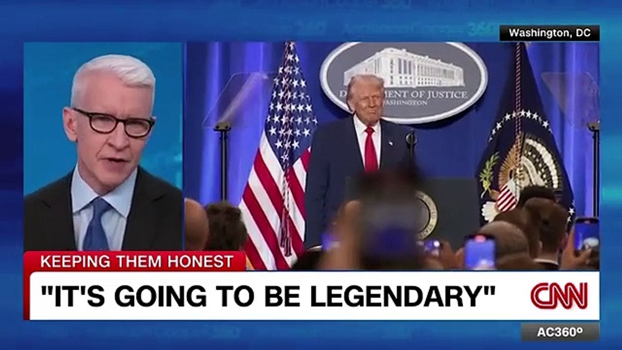 Anderson Cooper: Trump took a victory lap at Department of Justice