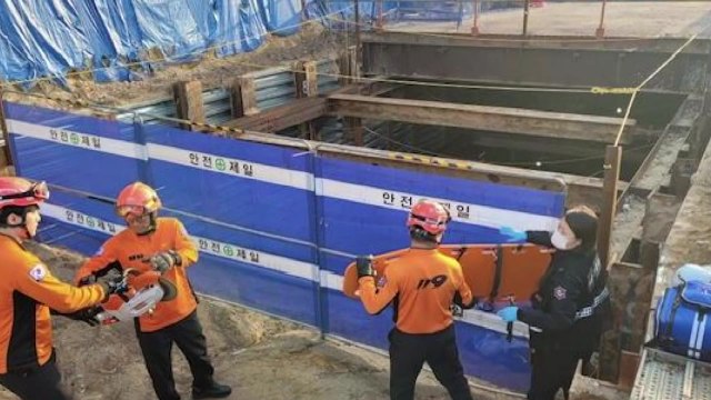 광주 도시철도 공사장서 추락 추정 사고...1명 이송 / YTN