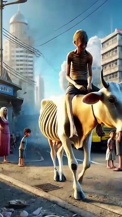 Beautiful AI Short Story of a Thin Horse and a Thin Man