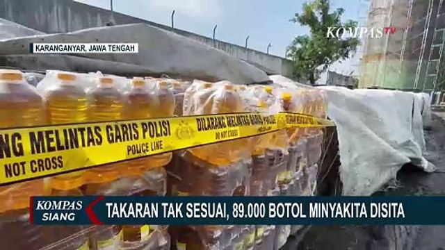 89 Ribu Botol Minyakita Tak Sesuai Takaran Disita dari Pabrik Karanganyar, Begini Keterangan Polisi