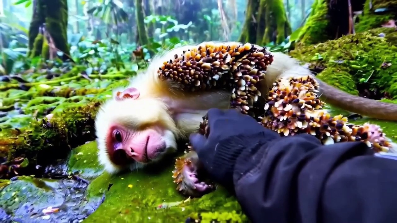 Mother monkey was infested millions of parasites - video Dailymotion