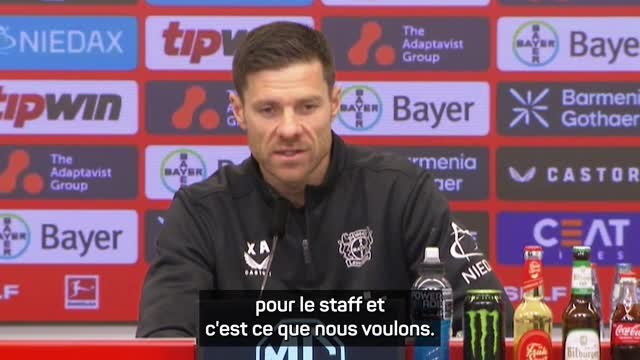 Leverkusen - Xabi Alonso : Nous devons rester professionnels