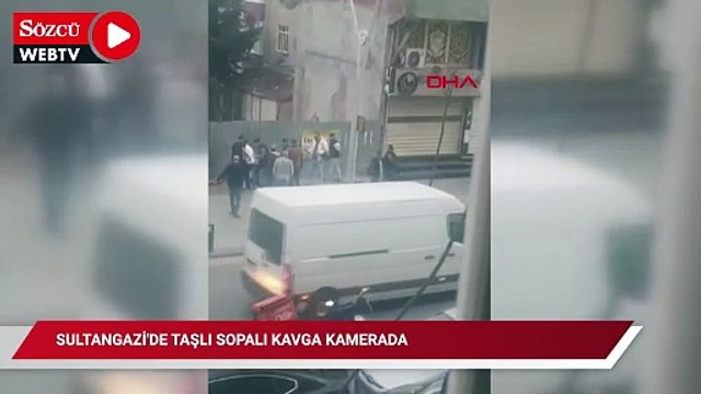 Sultangazi’de taşlı sopalı kavga kamerada