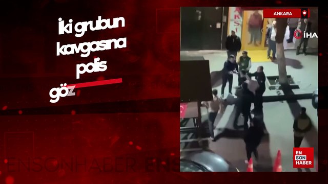 Ankara'da iki grubun kavgasına polis göz yaşartıcı sprey ile müdahale etti