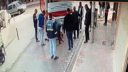 Dönüş yapan otobüs kadını böyle ezdi!