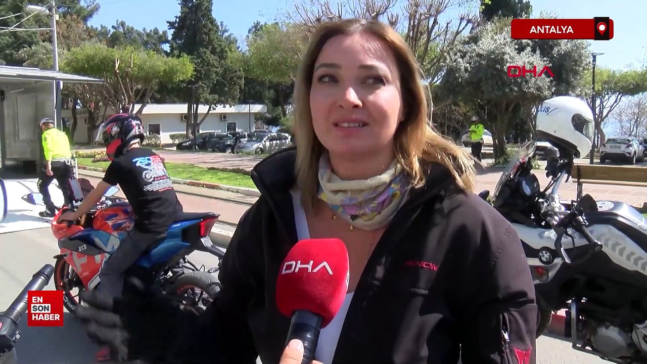 Antalya'da motosikletlilere özel eğitim karavanı
