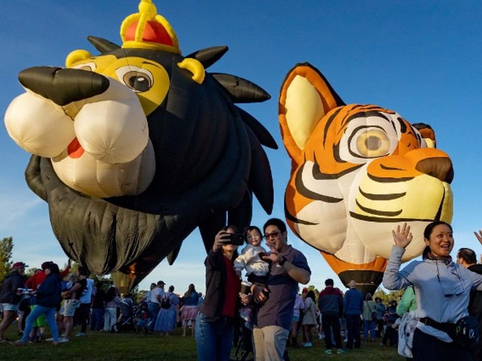 Canberra ballon festival verwandelt himmel in buntes farbenmeer