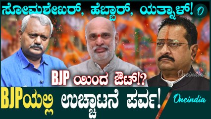 Basavana Gowda Patil Yatnal VS Vijayendra 'ಬಿಜೆಪಿ ಪಕ್ಷದಿಂದ ಸೋಮಶೇಖರ್‌, ಶಿವರಾಮ ಹೆಬ್ಬಾರ್‌ ಉಚ್ಚಾಟನೆ'