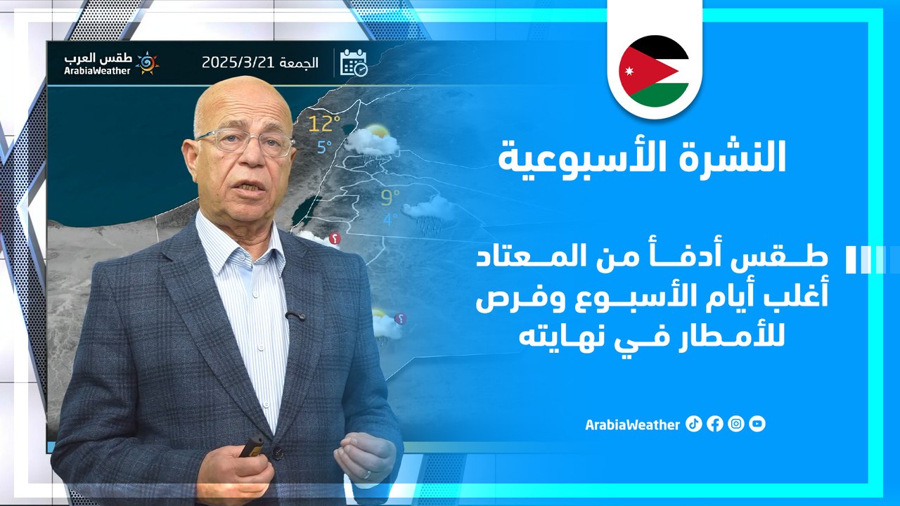 الأردن | طقس أدفأ من المعتاد وفرص للأمطار نهاية الأسبوع!