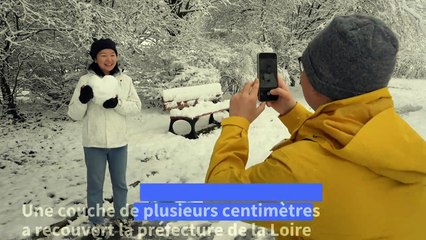 Neige dans le Massif central: des conditions de circulation difficiles
