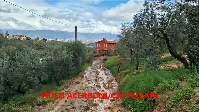 Quarrata, crolla una collina: vivai spazzati via. Maltempo choc in Toscana