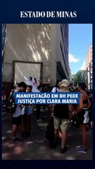 Manifestação em BH pede justiça por Clara Maria