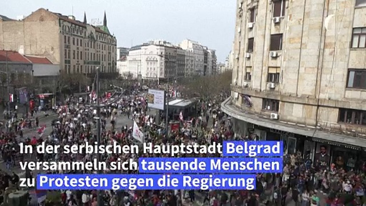 Serben versammeln sich zu Massenprotest gegen Regierung