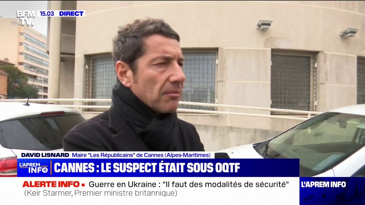 Attaque au couteau à Cannes: l'assaillant est un "individu marocain, sous OQTF", précise David Lisnard, maire LR de Cannes