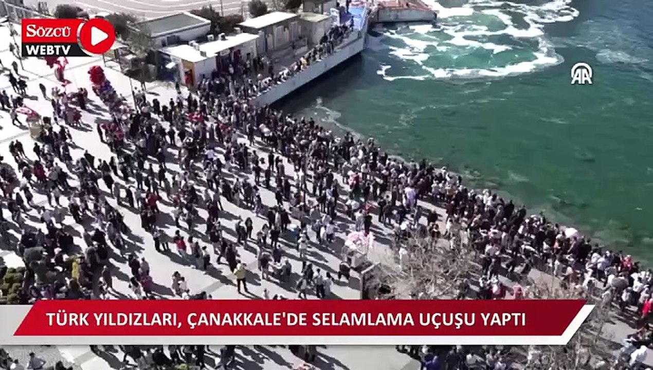 Türk Yıldızları, Çanakkale'de selamlama uçuşu yaptı