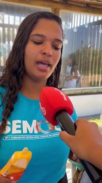“Nosso papel é sensibilizar e trazer educação ambiental”, disse representante do Centro de Ecologia durante ação em praia