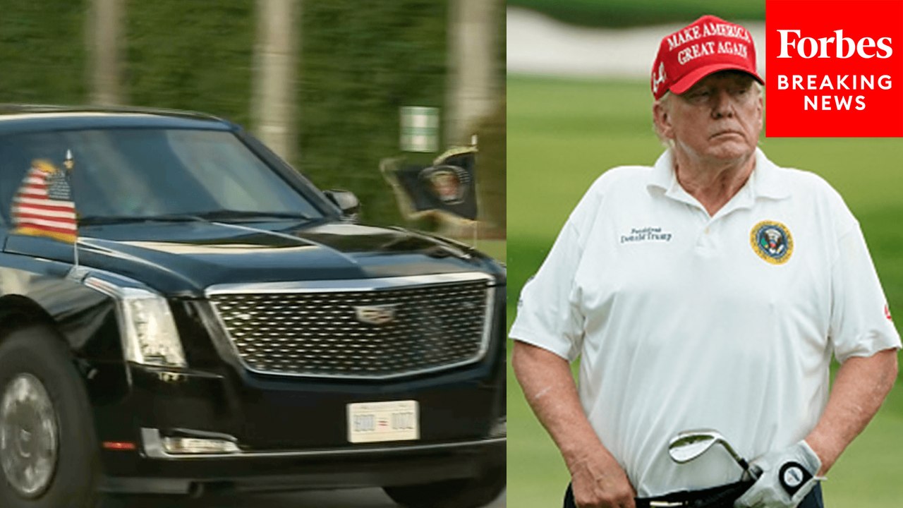 BREAKING: President Trump Arrives At The Trump International Golf Course In West Palm Beach, Florida
