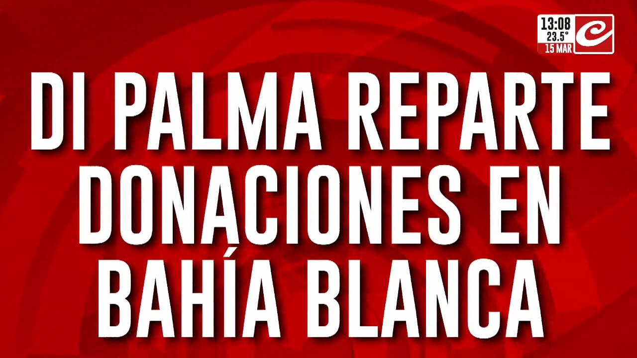 Crónica acompaña a Marcos Di palma mientras reparte donaciones en Bahía Blanca