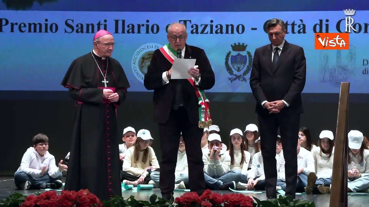 Mattarella a Gorizia premiato assieme all'ex presidente sloveno Pahor