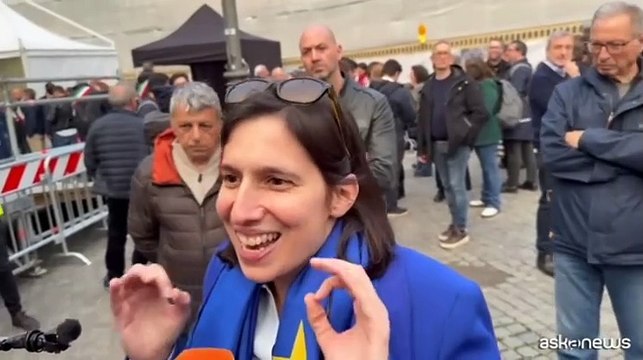Schlein: Basta veti, Pd in piazza per l'idea di un'Europa politica