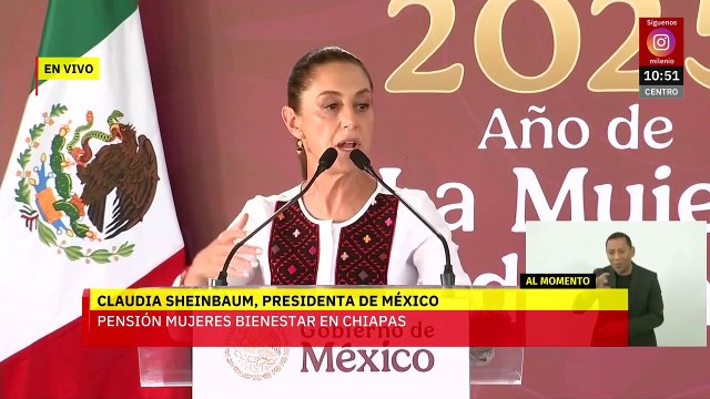 Claudia Sheinbaum presenta la Pensión Mujeres Bienestar en Chiapas
