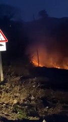 Düz köyünde yangın