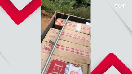 Caminhão com 300 mil maços de cigarros contrabandeados é apreendido pela PRF no Paraná