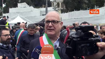 Gualtieri in piazza del Popolo a Roma: "Sentimento europeo si costruisce a partire dalle sue citt?"