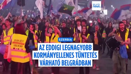 Az eddigi legnagyobb kormányellenes megmozdulás várható Belgrádban szombat este