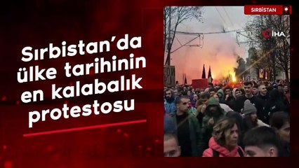 Sırbistan’da ülke tarihinin en kalabalık protestosu