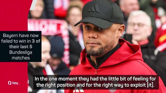 Kompany refuses to blame missed chances as Bayern held by Union