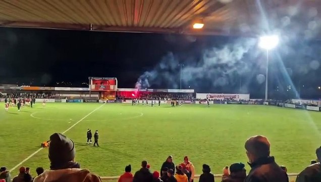 Derry City fans celebrate in Sligo