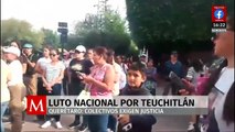 Manifestantes se movilizan en Querétaro por luto nacional por Teuchitlán