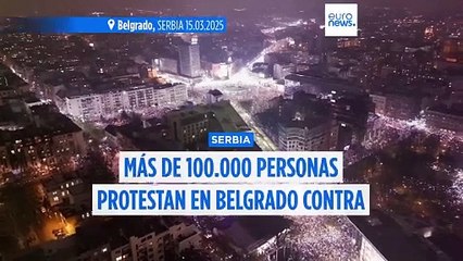 Más de 100.000 manifestantes se concentraron contra la corrupción del Gobierno de Vucic