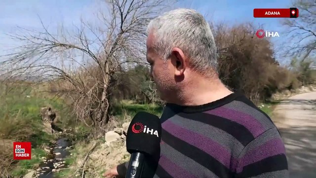 Adana'da dere yatakları siyah aktı, mahalle sakinleri kirliliğe tepki gösterdi