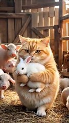 Cat😺 and rabbit🐇 Story... By AI CATS STORY.