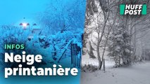 À quatre jours du printemps, la neige s’invite dans trois départements