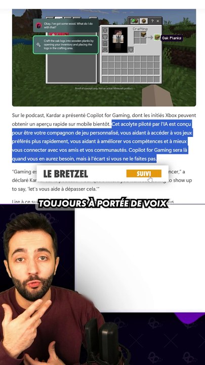 L'IA QUI VOUS CLASH PENDANT VOS JEUX !! 🎮#msft #copilot #actusia #gaming #copilotgaming #videogames