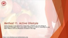 Active lifestyle for varicose veins