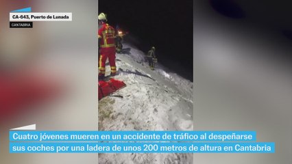 Cuatro jóvenes mueren en una accidente de tráfico en Cantabria