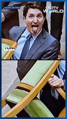 Justin Trudeau Viral Photo _ ‘Tongue Out, Chair In Hand…’_ Canadian PM's Playful Exit