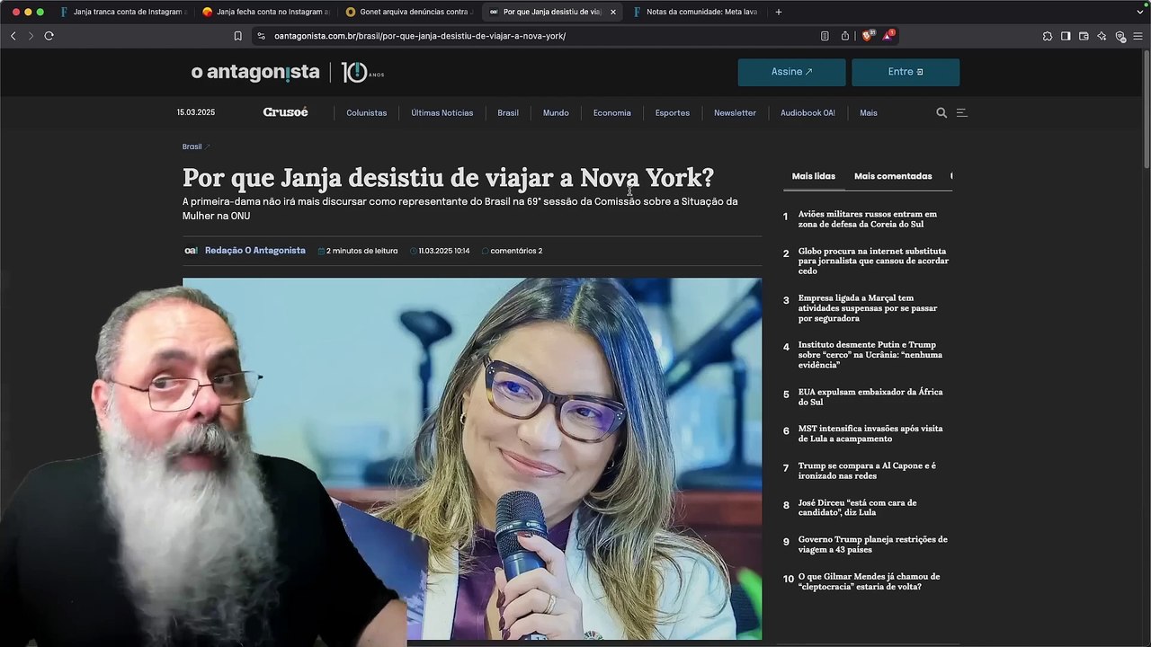 JANJA TRANCA seu PERFIL no INSTAGRAM reclamando de COMENTÁRIOS MISÓGINOS... mas POR QUE AGORA?